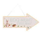Eggs-traordinary Gifting 'Egg Hunt This Way' Hanging Plaque - 25cm