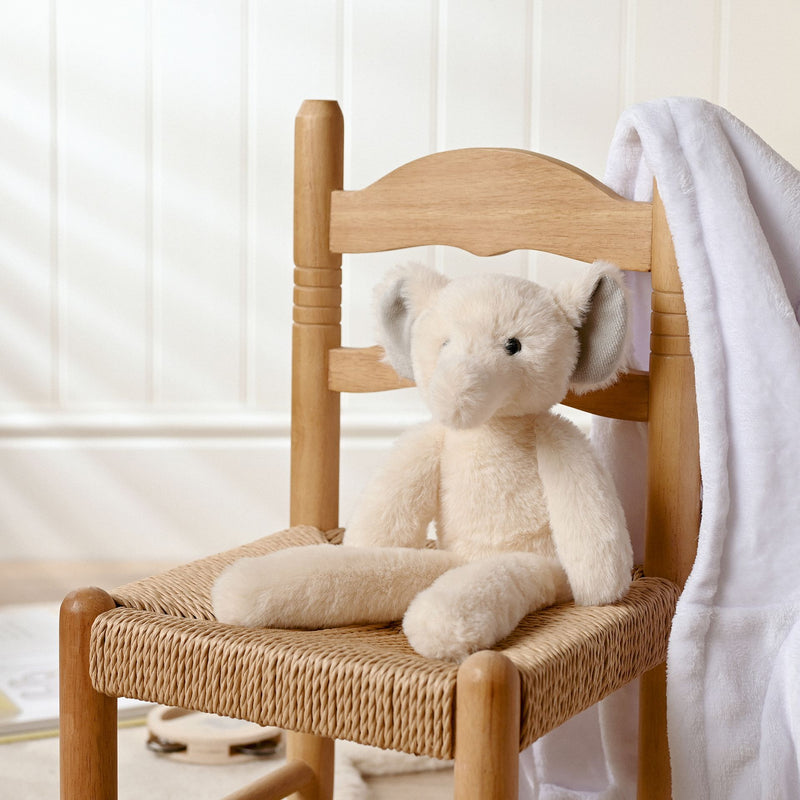 Ellie The Long Leg Elephant Softie - Cream Plush Toy in Optional Gift Box (35cm)