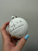 IMPERFECT Disney Baby's Mickey Mouse 'My First Christmas as a Daddy' Ceramic Bauble in Gift Box