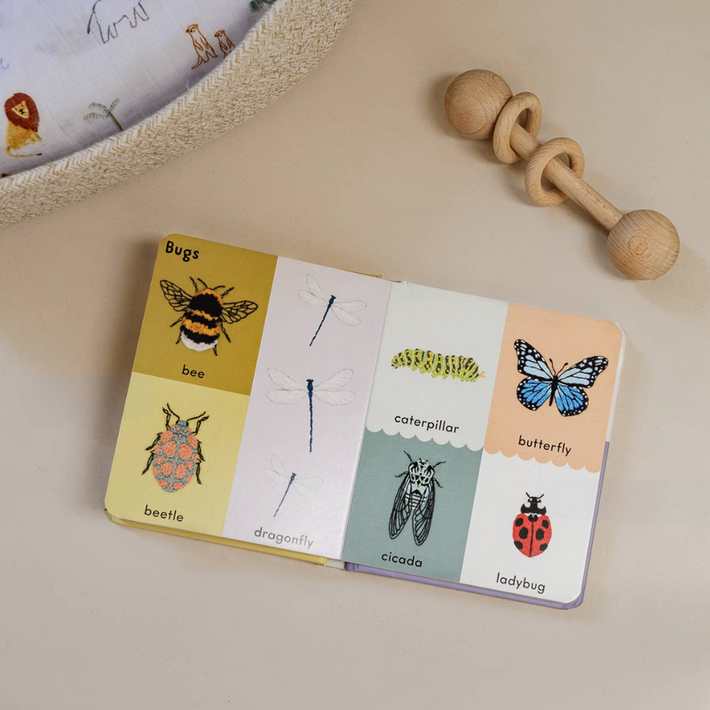 'First Words with Cute Embroidered Friends' Baby Board Book