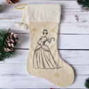 Disney Gold Velveteen Plush Christmas 20" Stocking - Cinderella