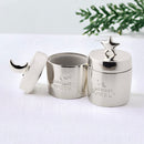 Bambino Silver Plated Barrel Shaped Star & Moon Tooth & Curl Set with Luxury Packaging