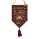 Harry Potter Alumni Felix Felicis Wooden Hanging Pennant Banner
