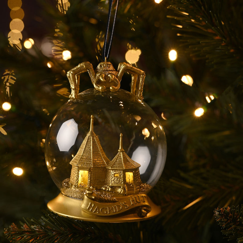 Harry Potter Christmas Alumni LED Hagrid's Hut and Aragog Collectable Bauble