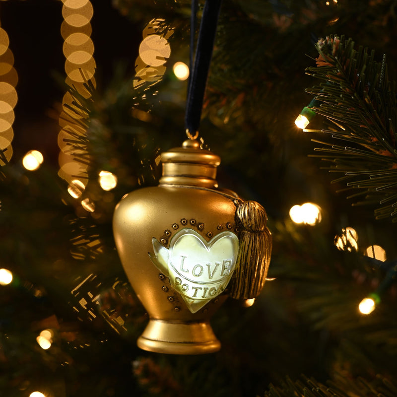 Harry Potter Christmas Alumni LED Hanging Decoration Set of 5 (Love Potion, Felix Felicis, Triwizard Cup, Skelegro, Golden Egg)