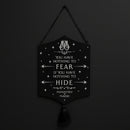 Harry Potter Dark Arts Ministry of Magic Glow-in-the-Dark Wooden Hanging Plaque