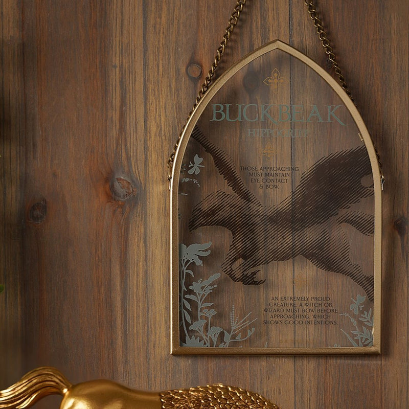 Harry Potter Herbology Arch Glass Plaque - Buckbeak