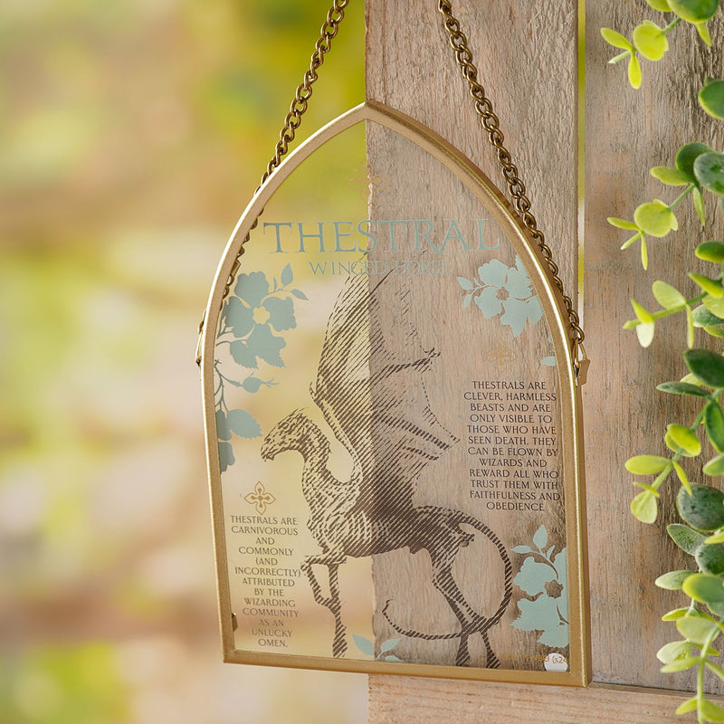 Harry Potter Herbology Arch Glass Plaque - Thestral