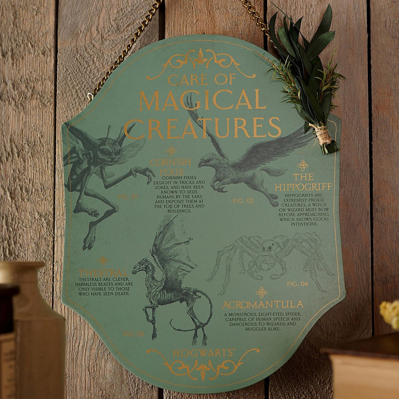 Harry Potter Herbology Magical Creatures Plaque