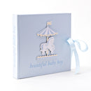 Hello Baby Carousel Design Blue 'Beautiful Baby Boy' Photo Album
