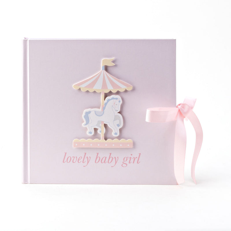 PRE-ORDER Hello Baby Carousel Design Pink 'Lovely Baby Girl' Photo Album