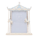 Hello Baby Silver Plated Blue Carousel Photo Frame