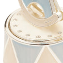 Hello Baby Silver Plated Blue Rocking Horse Music Box