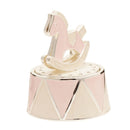 Hello Baby Silver Plated Pink Rocking Horse Music Box