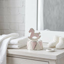 Hello Baby Silver Plated Pink Rocking Horse Music Box