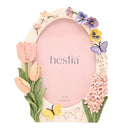 Hestia 3D Tulip Design Resin Oval Photo Frame - 5" x 7"