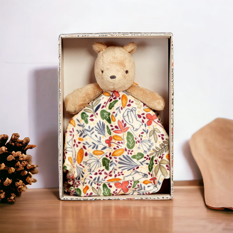 Disney Classic Winnie the Pooh Luxury 'Always and Forever' Gift Boxed Floral Comfort Blanket