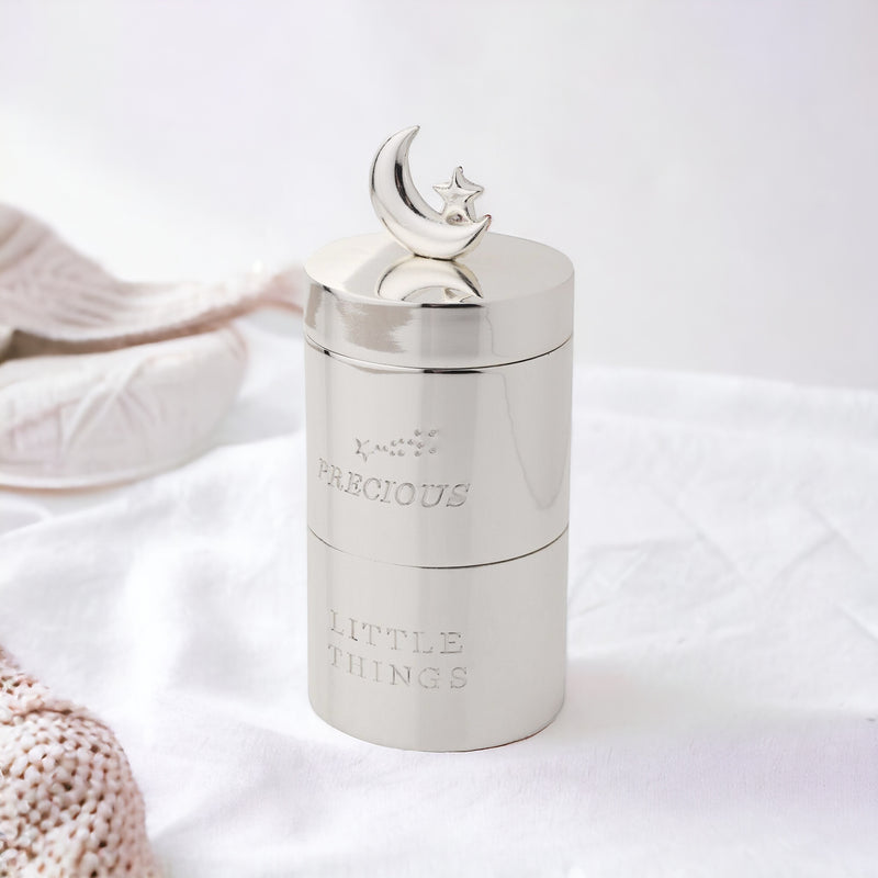 PRE-ORDER Bambino Silver Plated Stacking Keepsake Box with Luxury Packaging