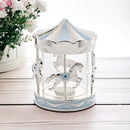PRE-ORDER Bambino Silver Plated Blue Carousel Money Box
