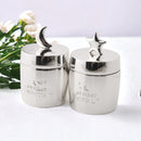 Bambino Silver Plated Barrel Shaped Star & Moon Tooth & Curl Set with Luxury Packaging
