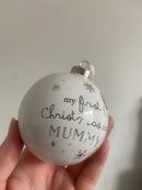 IMPERFECT Disney Baby's Minnie Mouse 'My First Christmas as a Mummy' Ceramic Bauble in Gift Box