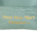 'Just One More Chapter' Pale Green Cushion with Book Storage Pocket - 35cm