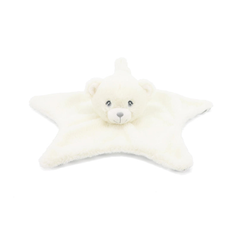 Keeleco Baby White & Grey Bear Blanket (100% Recycled) - 32cm