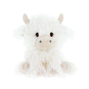 Keeleco Cream Shaggy Cow Plush Toy (100% Recycled) - 18cm