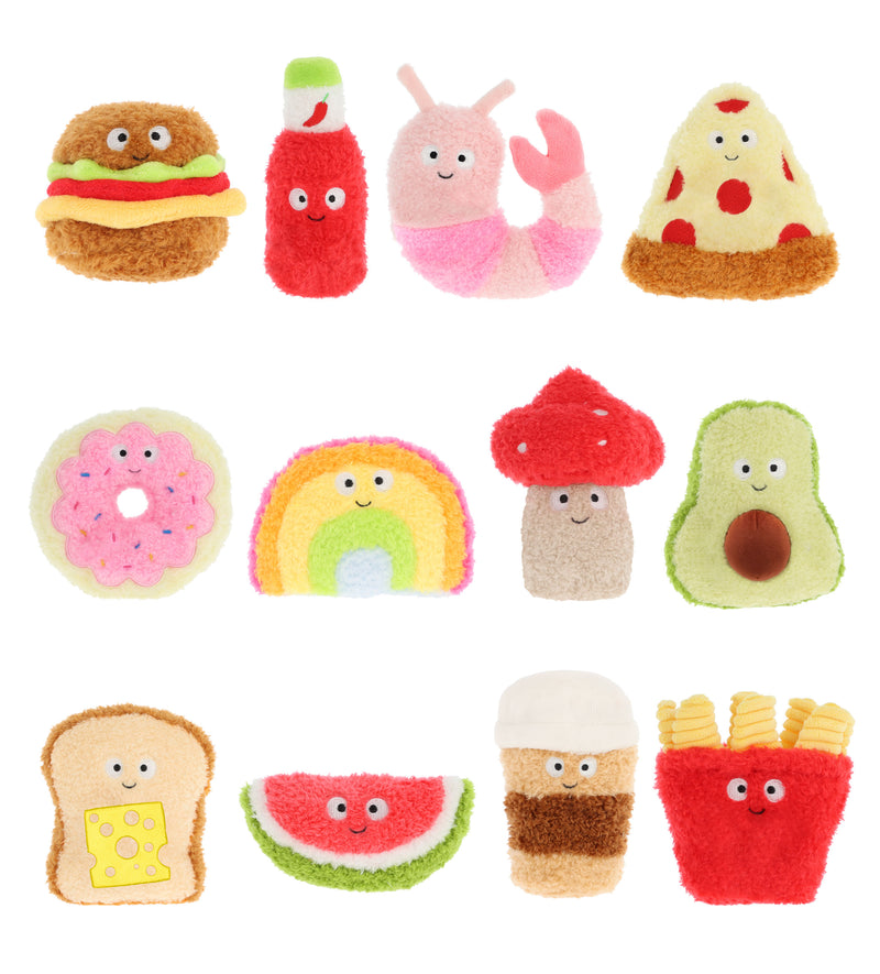 Keeleco Snackies Full Set of 12 Plush Toys (100% Recycled) - 12cm