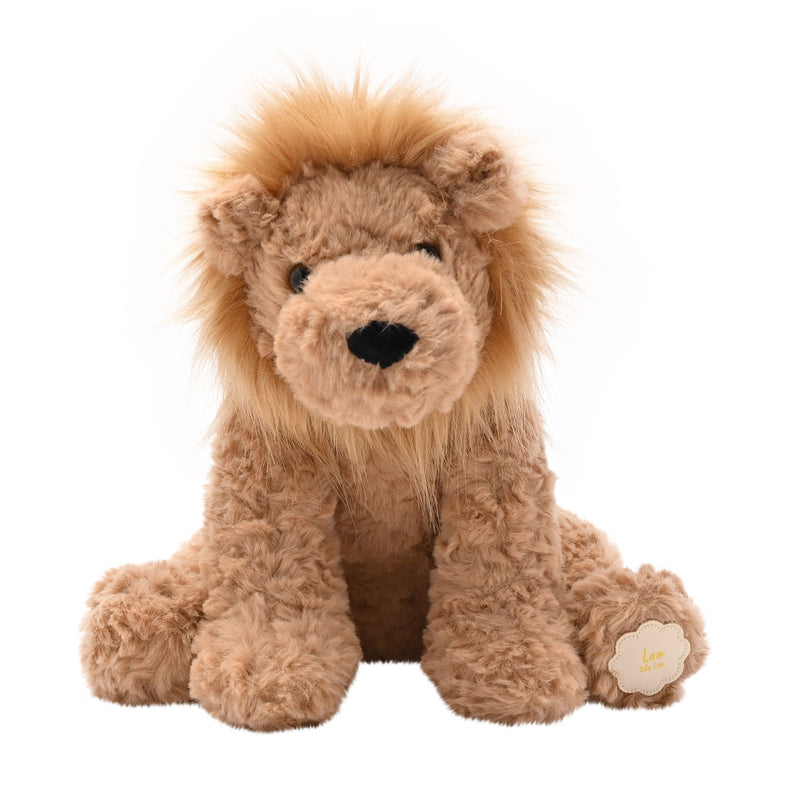 Leo The Sitting Lion Softie - Brown Plush Toy in House Gift Box (23cm)