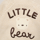 'Little Bear' Cream Cotton Knit Baby Cardigan with Embroidery Detail - 0-12M