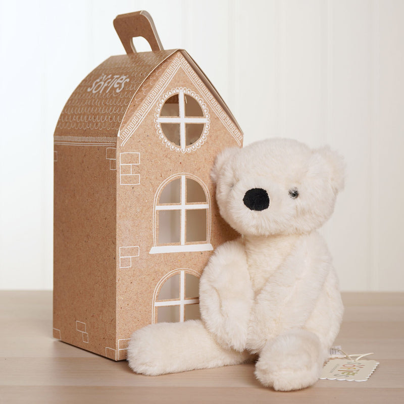 Lola The Long Leg Teddy Bear Softie - Cream Plush Toy in Gift Box (30cm)