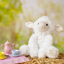 Lottie The Sitting Lamb Softie - White Plush Toy in Optional House Gift Box (22cm)