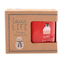 Love Life Christmas 'Mummy From Your Little Pudding' Embossed Red Mug