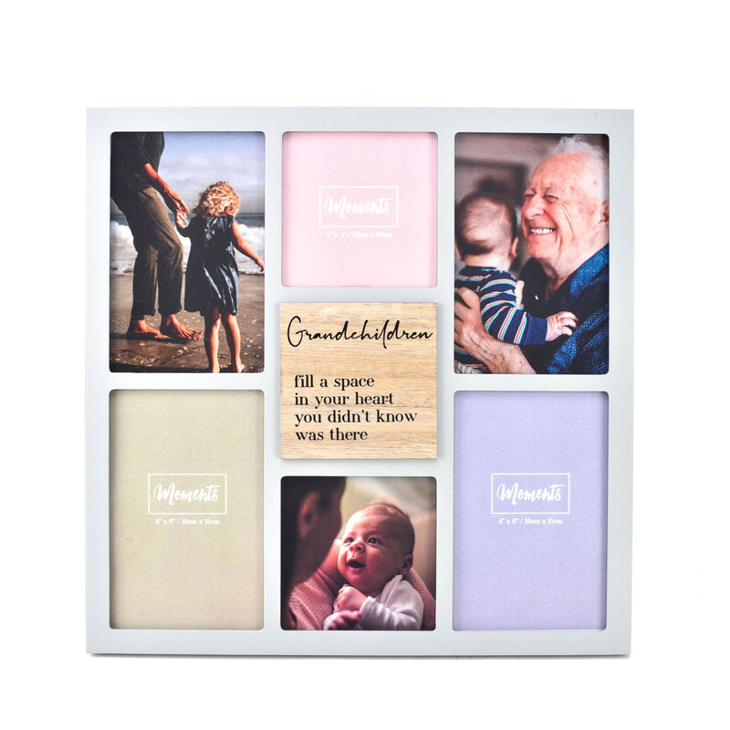 Moments 'Grandchildren Fill a Space in Your Heart...' Wooden Collage Frame - 32cm