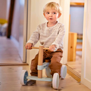 Moover Green 4-Wheel Wooden Balance Bike