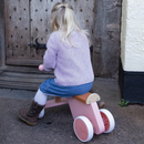 Moover Pink 4-Wheel Wooden Balance Bike