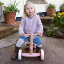 Moover Pink 4-Wheel Wooden Balance Bike