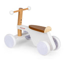 Moover White 4-Wheel Wooden Balance Bike
