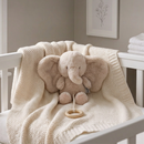 Nattou FanFan Musical Elephant Soft Toy - Sand - 24cm