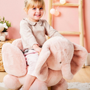Nattou FanFan Elephant Rocker with Harness - Vintage Pink