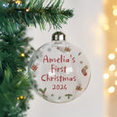 Personalised 'First Christmas' Glass Bauble