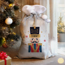 Personalised Christmas Nutcracker Luxury Pom Pom Sack