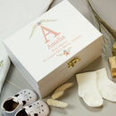 Personalised White Floral Large Wooden Keepsake Box