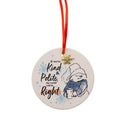 Paddington Set of 4 Mini Gold Snowflake Ceramic Decorations