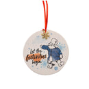 Paddington Set of 4 Mini Gold Snowflake Ceramic Decorations