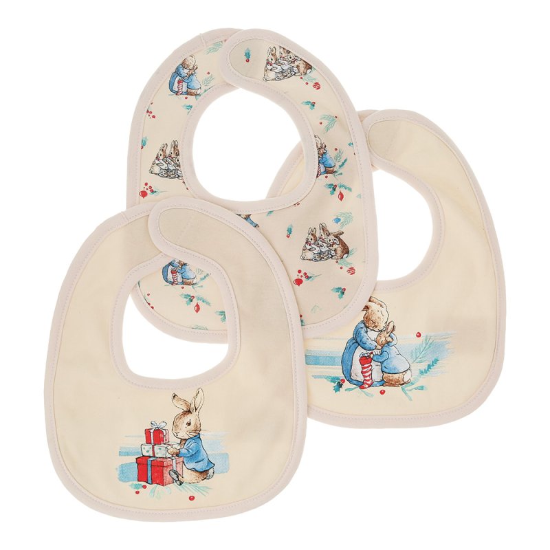 Peter Rabbit Baby Collection Set of 3 Christmas Bibs