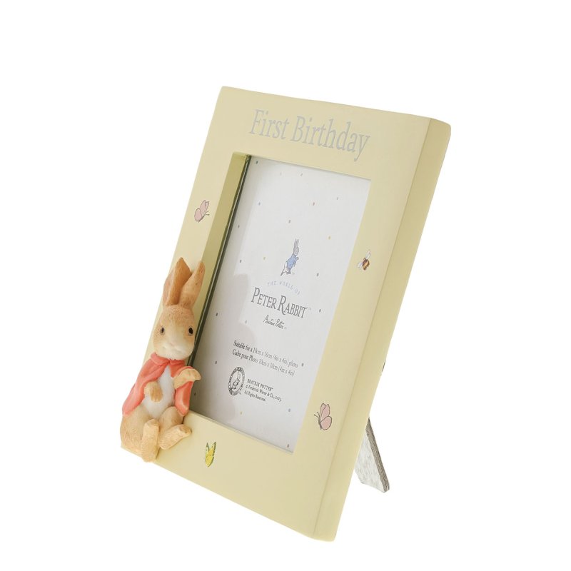 Peter Rabbit Flopsy First Birthday Boxed Photo Frame - 4 x 4"