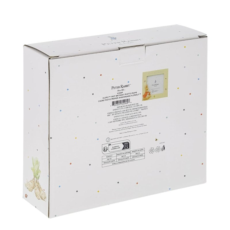 Peter Rabbit Flopsy First Birthday Boxed Photo Frame - 4 x 4"