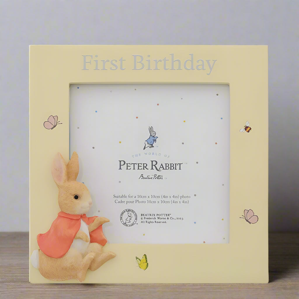 Peter Rabbit Flopsy First Birthday Boxed Photo Frame - 4 x 4